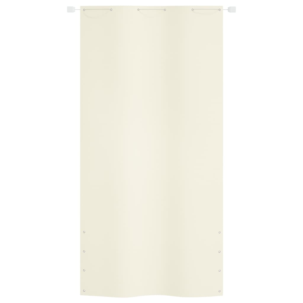 vidaXL Paravento per Balcone Crema 120x240 cm in Tessuto Oxford