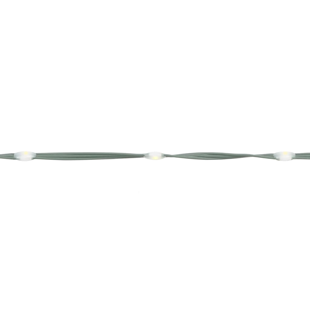 vidaXL Albero di Natale Pennone Bianco Caldo 1400 LED 500 cm