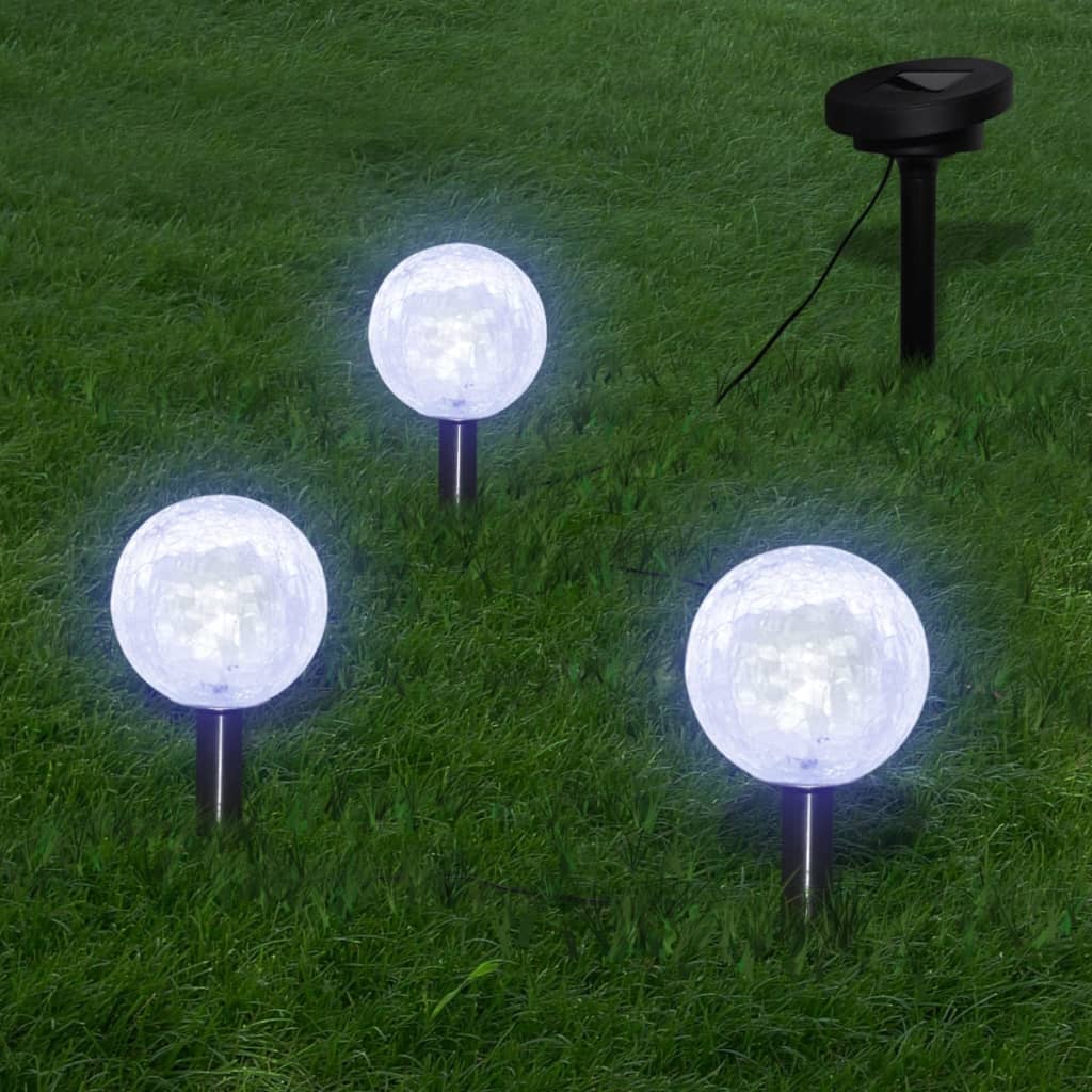 vidaXL Lampade LED da Giardino 6 pz con Picchetti e Pannelli Solari