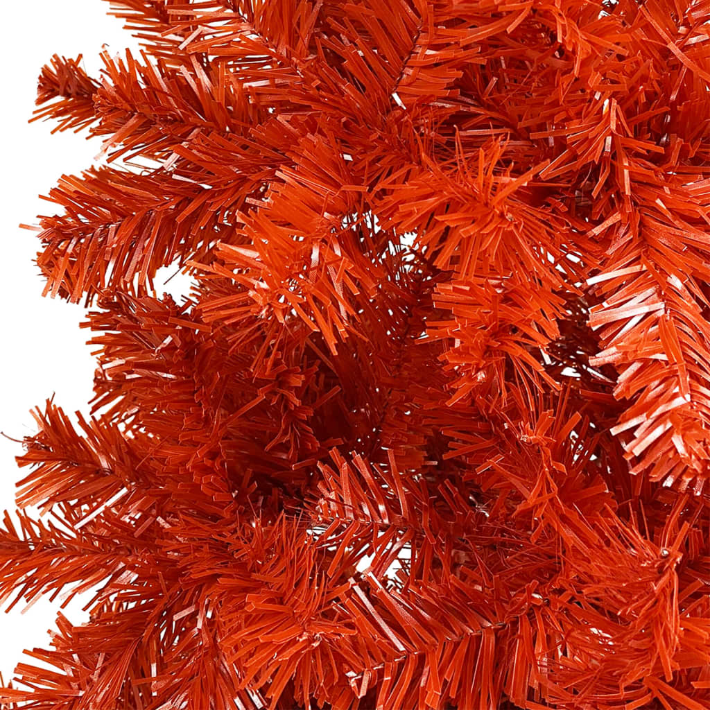vidaXL Albero di Natale Sottile Preilluminato Rosso 150 cm