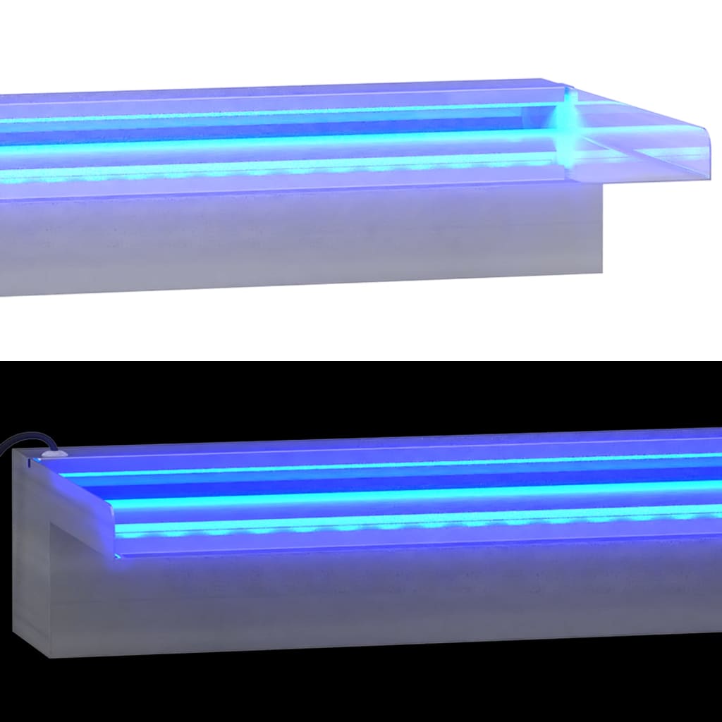vidaXL Sfioratore a Cascata con LED RGB Acciaio Inox 45 cm