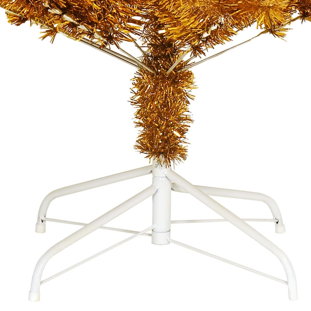 vidaXL Albero di Natale Artificiale con Supporto Oro 180 cm PET