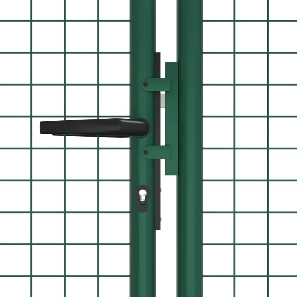 vidaXL Cancello da Giardino a Rete in Acciaio 400x125 cm Verde
