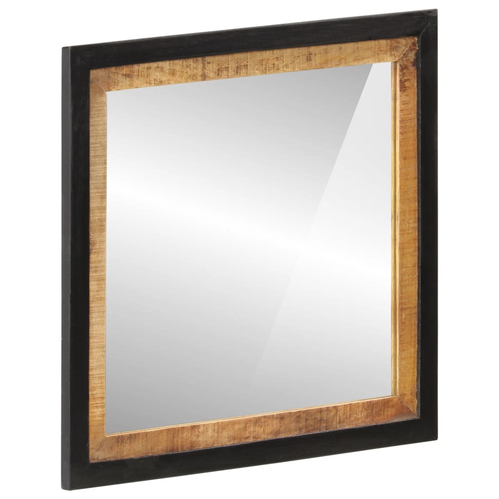 vidaXL Specchio da Bagno 55x1x60 cm in Vetro e Legno Massello di Mango