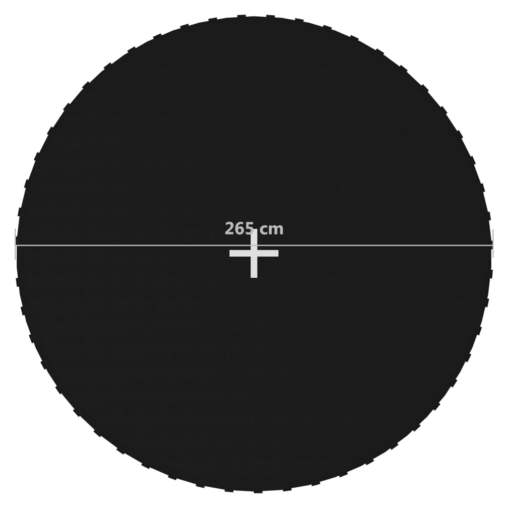 vidaXL Telo da Salto Nero per Trampolino Rotondo di 10 Piedi/3,05 m