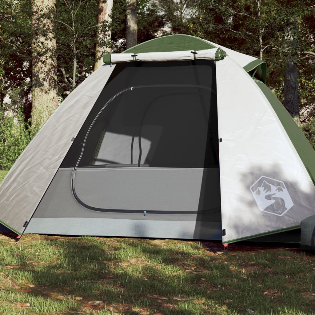 vidaXL Tenda da Campeggio per 2 Persone Verde Impermeabile