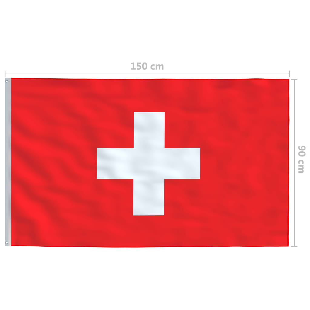 vidaXL Bandiera Svizzera 90x150 cm
