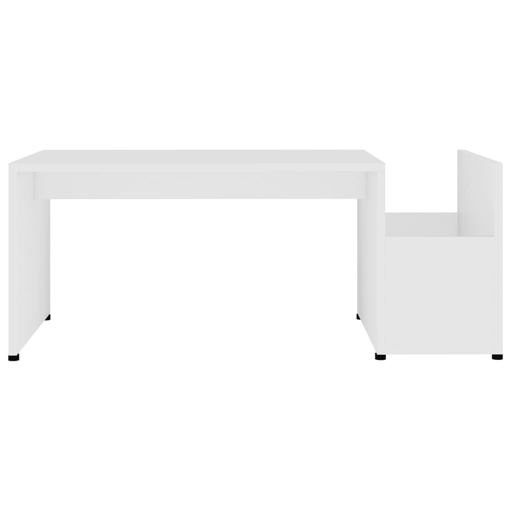 vidaXL Tavolino da Salotto Bianco 90x45x35 cm in Legno Multistrato