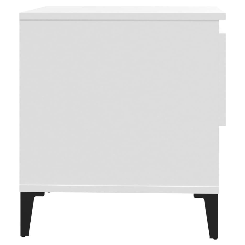 vidaXL Tavolino Bianco 50x46x50 cm in Legno Multistrato