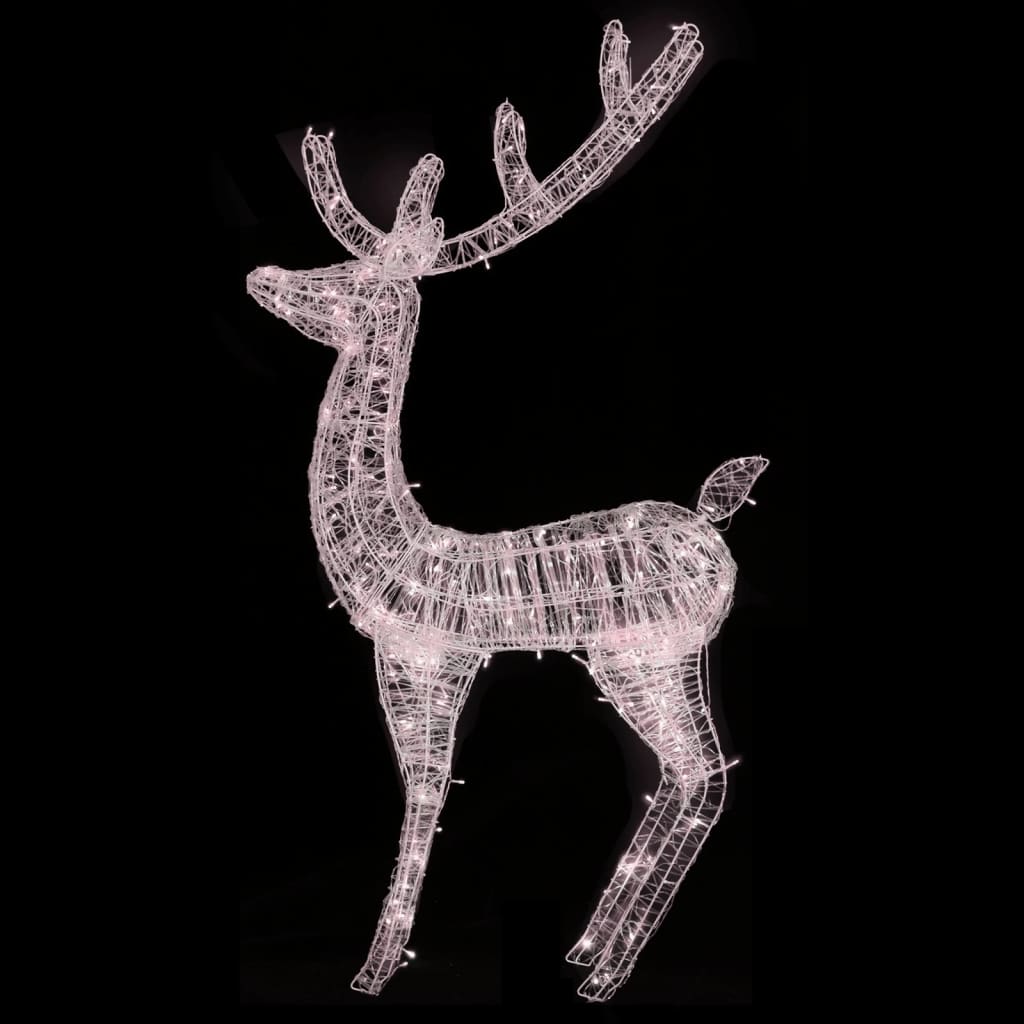 vidaXL Renna di Natale XXL in Acrilico 250 LED 180 cm Bianco Caldo