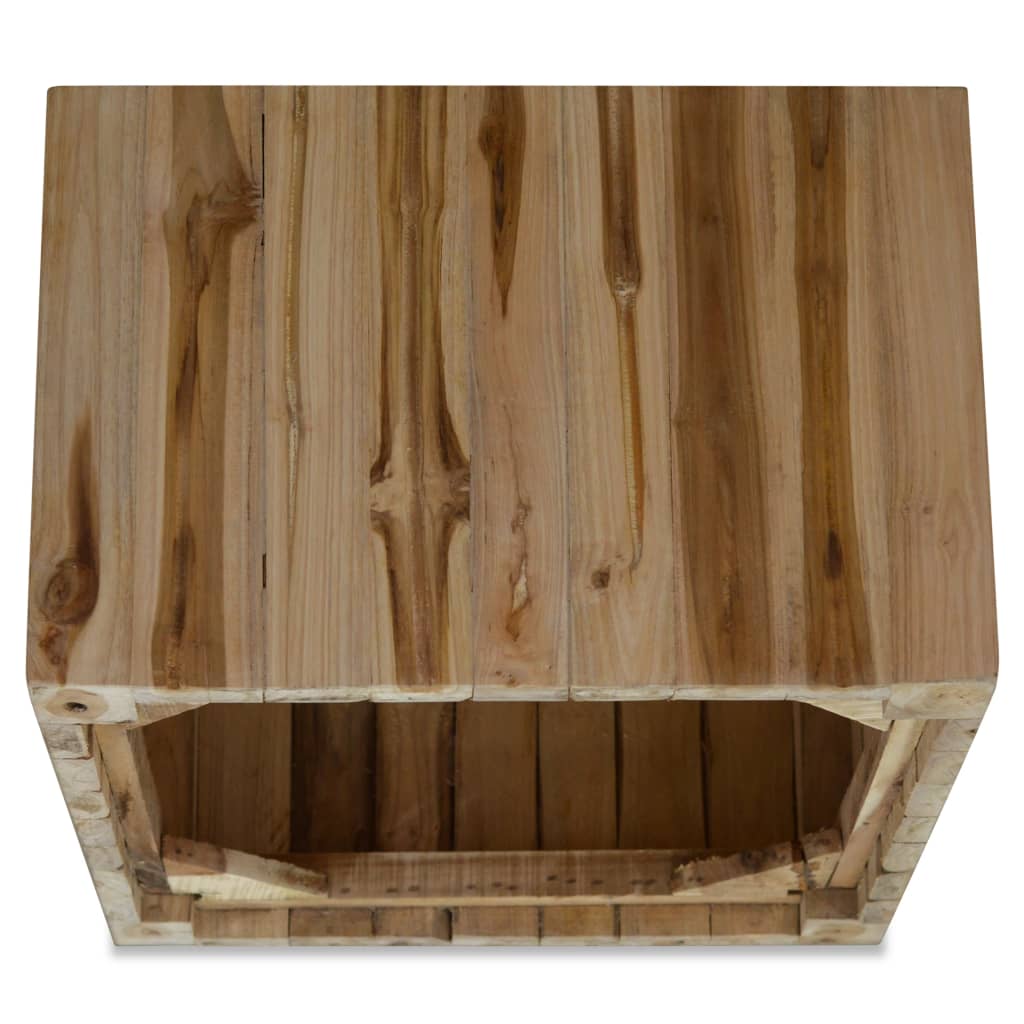 vidaXL Tavolino da Salotto in Legno di Teak Autentico 50x50x35 cm
