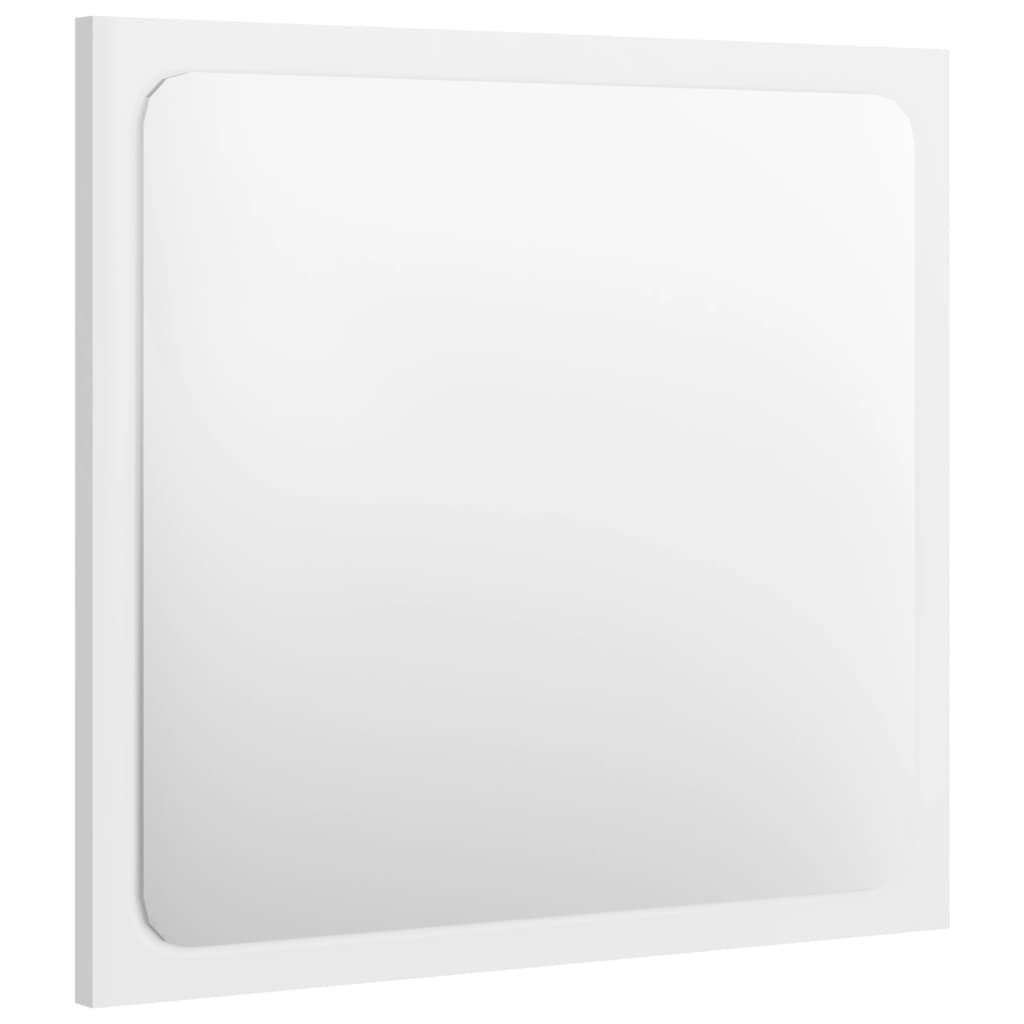 vidaXL Specchio da Bagno Bianco Lucido 40x1,5x37 cm Legno Multistrato
