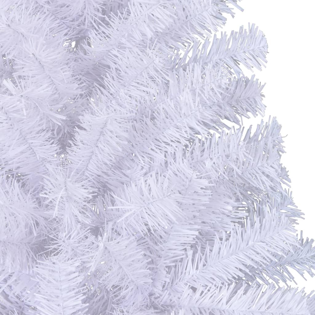 vidaXL Albero di Natale Artificiale Metà con Supporto Bianco 210cm PVC