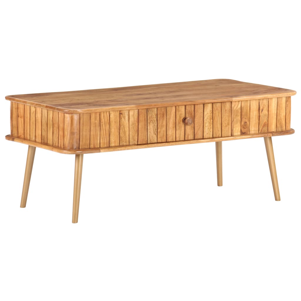 vidaXL Tavolino da Salotto 100x50x40 cm in Legno Massello di Acacia