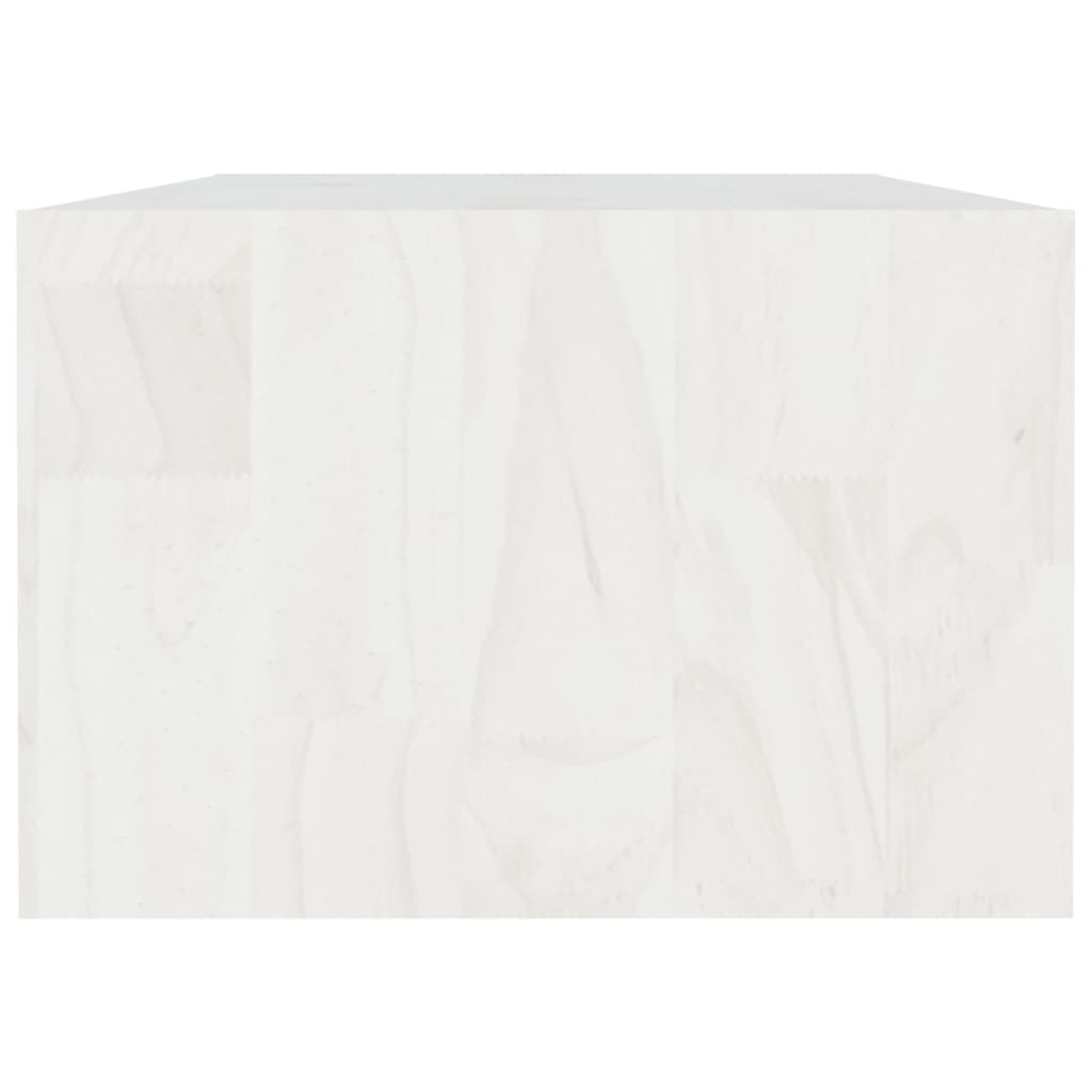 vidaXL Tavolino da Salotto Bianco 110x50x34 cm Legno Massello di Pino