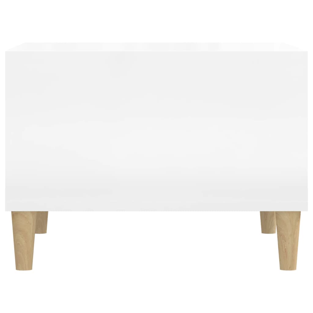vidaXL Tavolino Salotto Bianco Lucido 60x50x36,5 cm Legno Multistrato