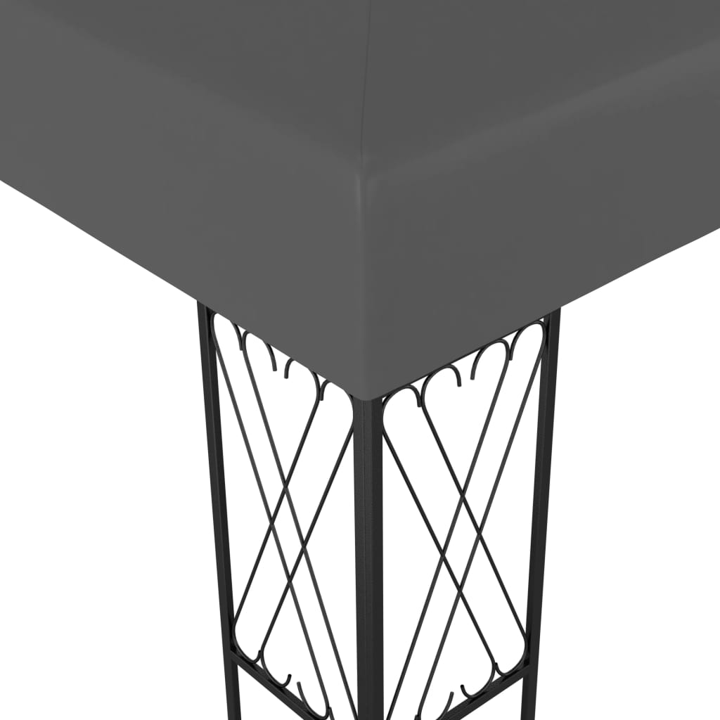 vidaXL Gazebo con Stringa di Luci LED 3x4 m in Tessuto Antracite