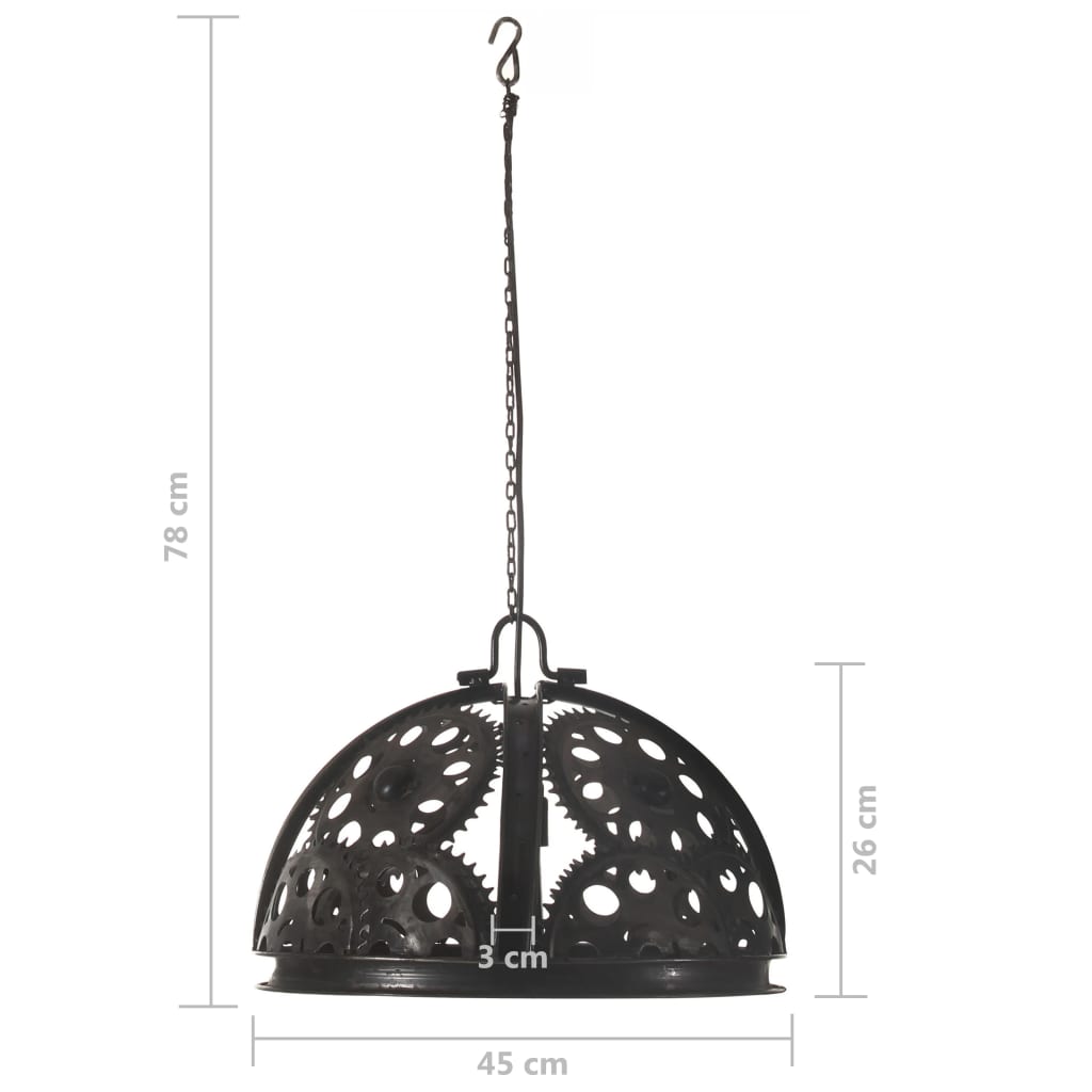vidaXL Lampada Industriale da Soffitto Design Ruote 45 cm E27