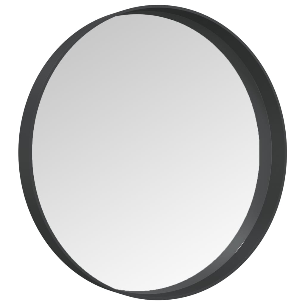 vidaXL Specchio da Parete 30 cm Nero
