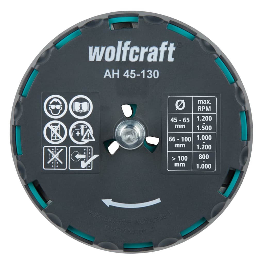 wolfcraft Sega a Tazza Regolabile AH 45-130 30 mm in Metallo 5978000