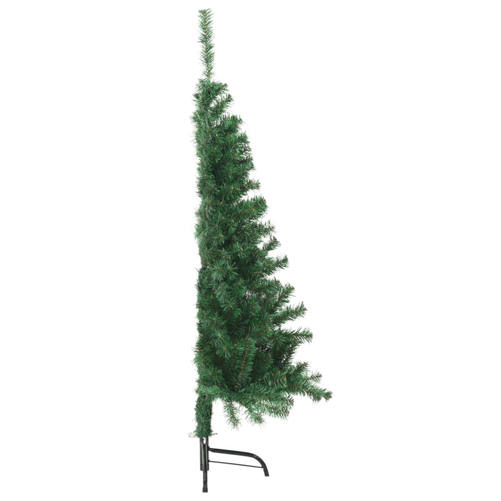vidaXL Albero di Natale Artificiale Metà con Supporto Verde 120 cm PVC