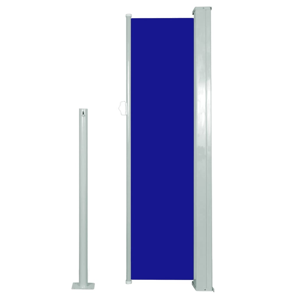 vidaXL Tenda da Sole Laterale Retrattile 120 x 300 cm Blu