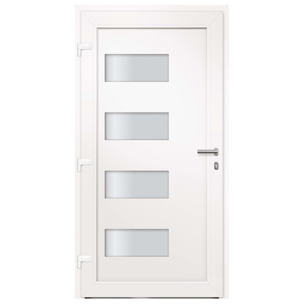 vidaXL Porta d'Ingresso in Alluminio e PVC Antracite 100x200 cm