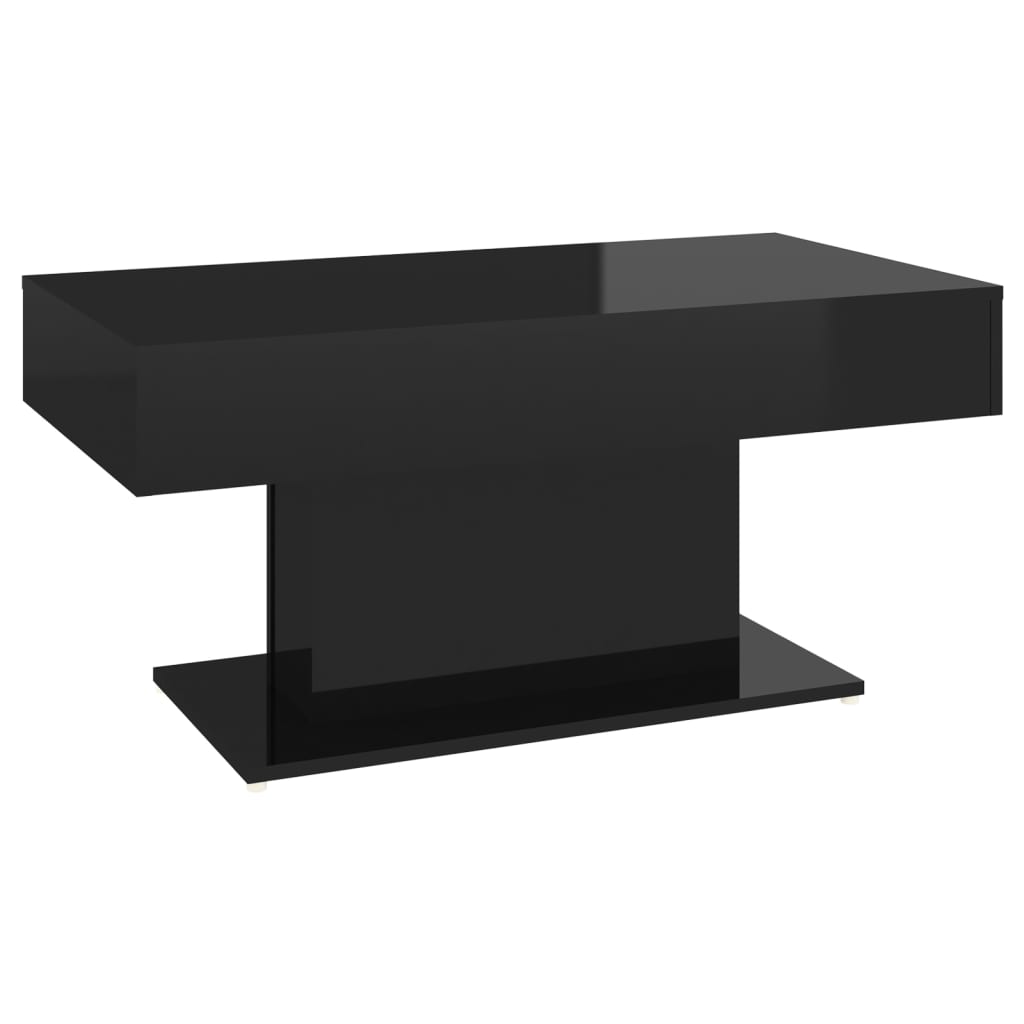 vidaXL Tavolino da Salotto Nero Lucido 96x50x45 cm Legno Multistrato