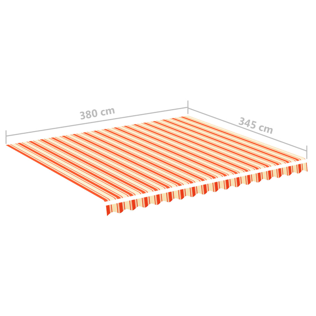 vidaXL Tessuto di Ricambio per Tenda da Sole Giallo e Arancio 4x3,5 m