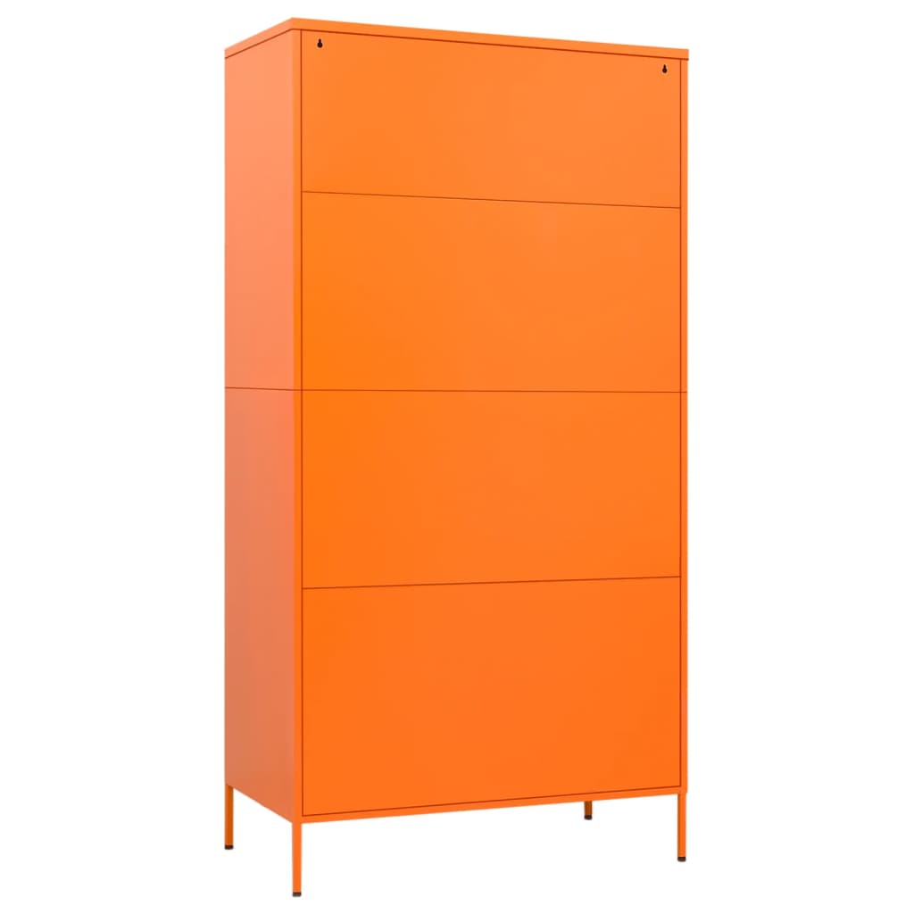 vidaXL Armadio Arancione 90x50x180 cm in Acciaio