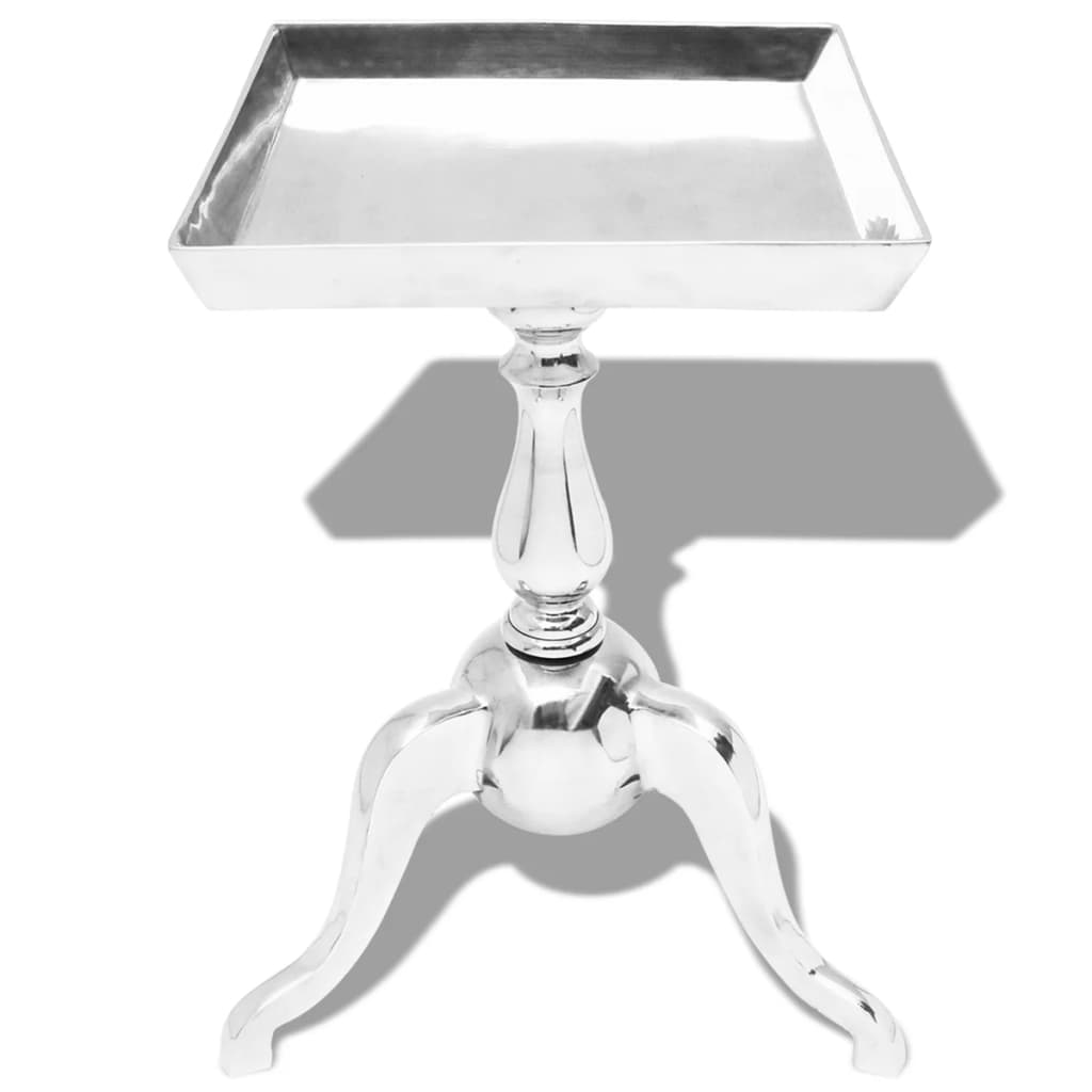 vidaXL Tavolino da Salotto Rotondo in Alluminio Argento