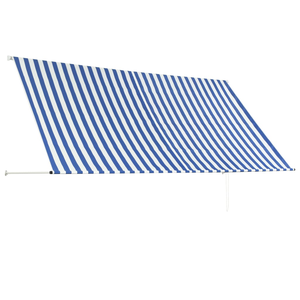 vidaXL Tenda da Sole Retrattile 300x150 cm Blu e Bianco