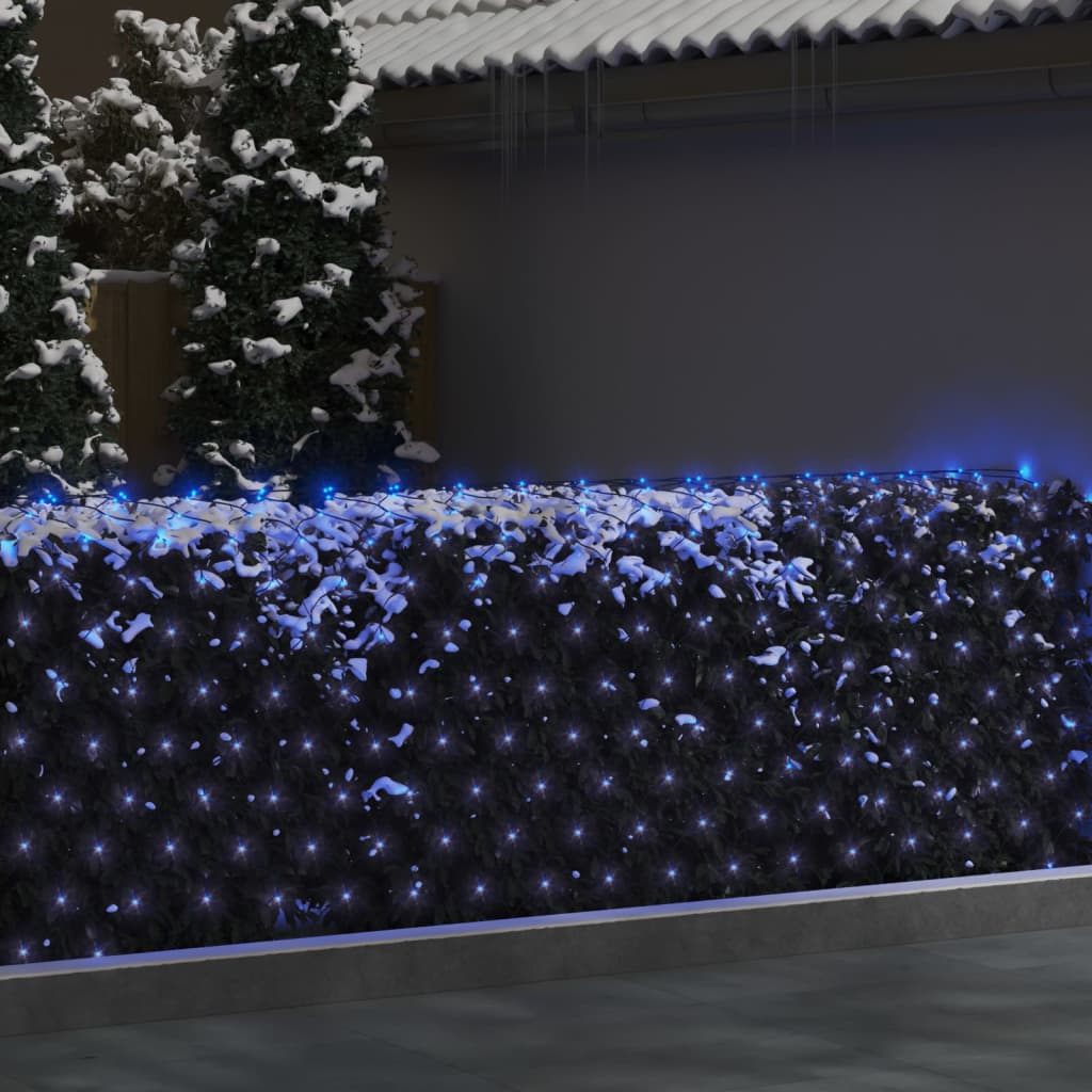 vidaXL Luci di Natale Rete Blu 4x4m 544 LED Interni Esterni