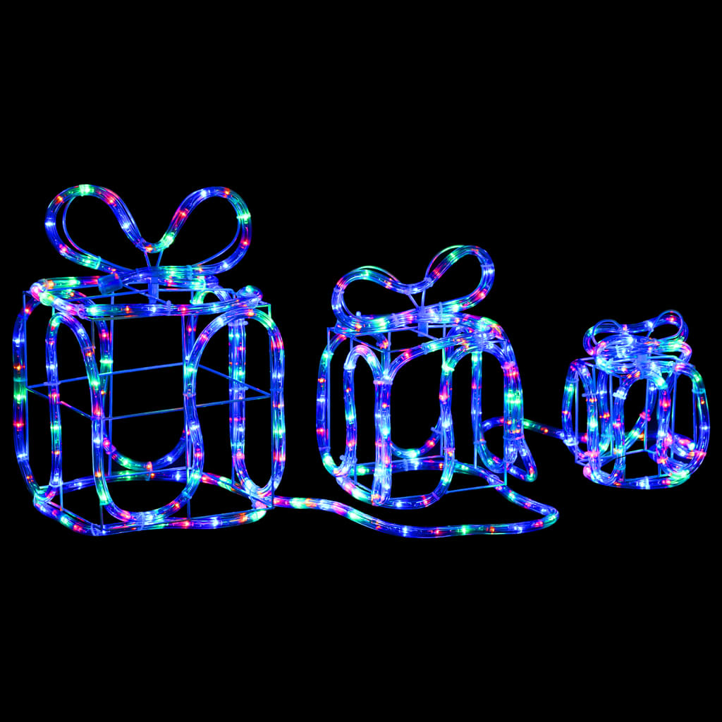 vidaXL Decorazione Natale Scatole Regalo con 180 LED Interni Esterni