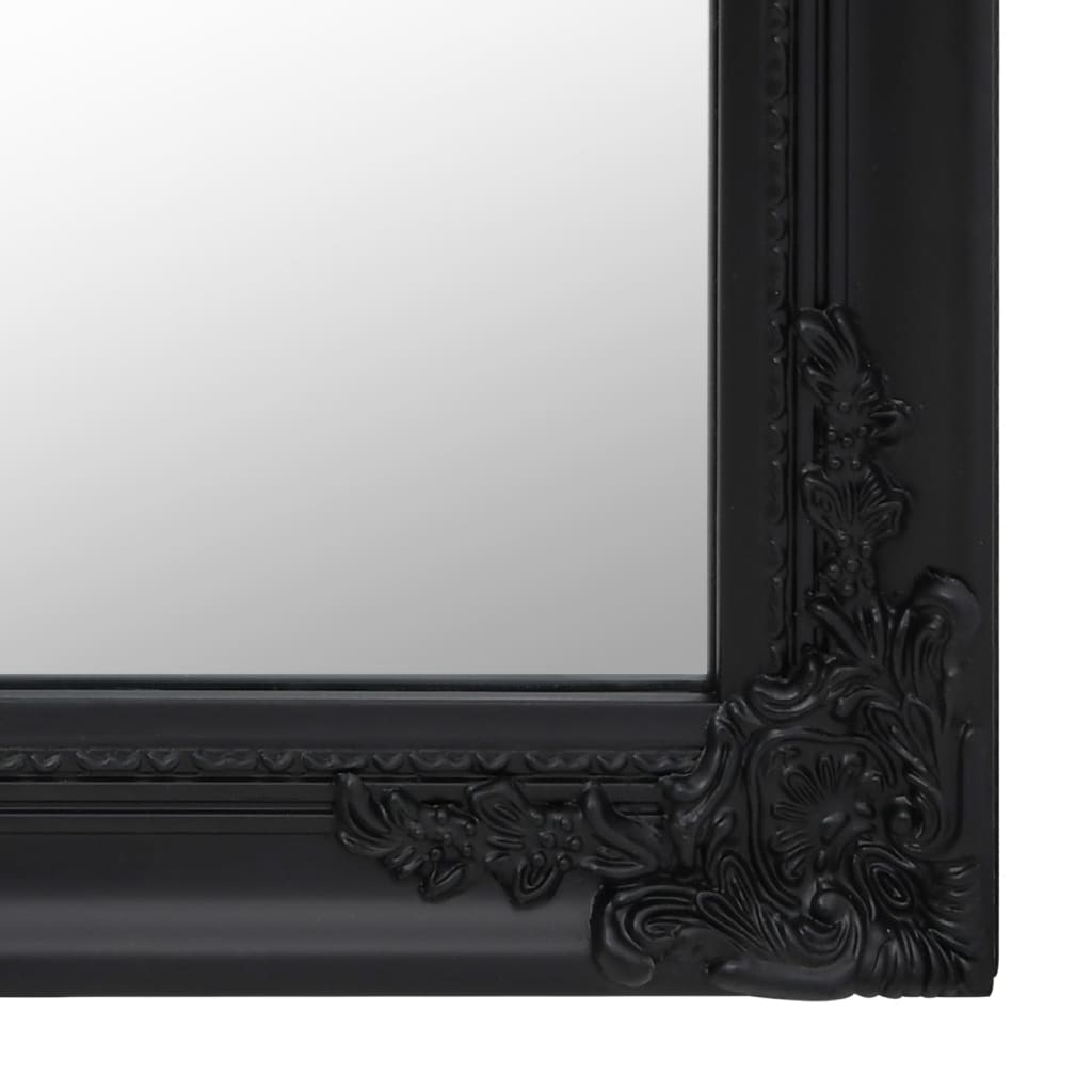 vidaXL Specchio Autoportante Nero 45x180 cm