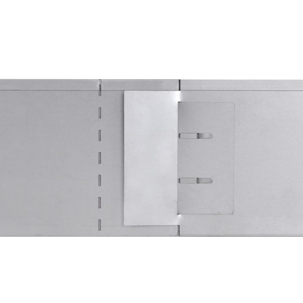 vidaXL Set 10 pz Bordo prato flessibile in acciaio galvanizzato 100 x 14 cm