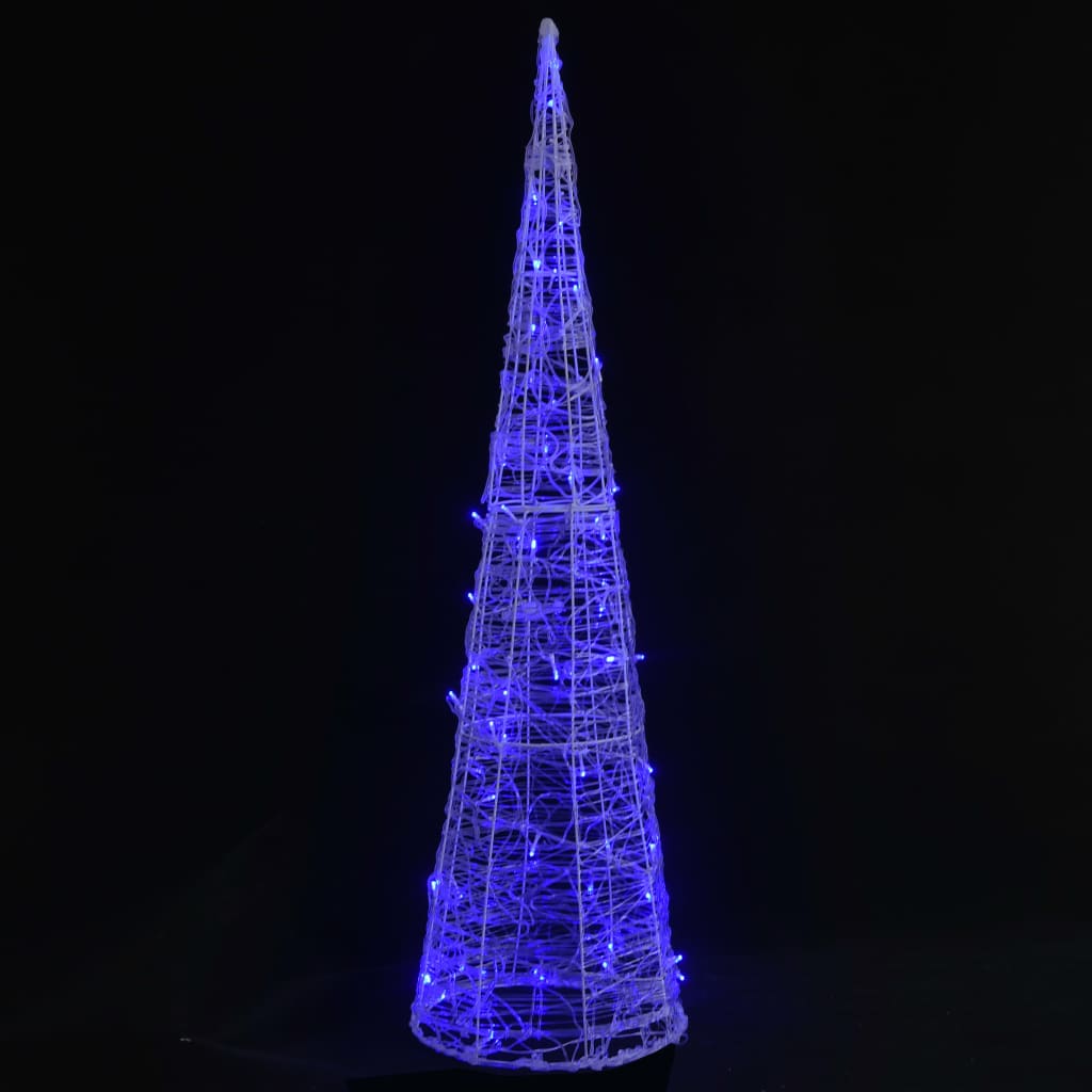 vidaXL Piramide Decorativa Cono di Luce LED Acrilico Blu 120 cm