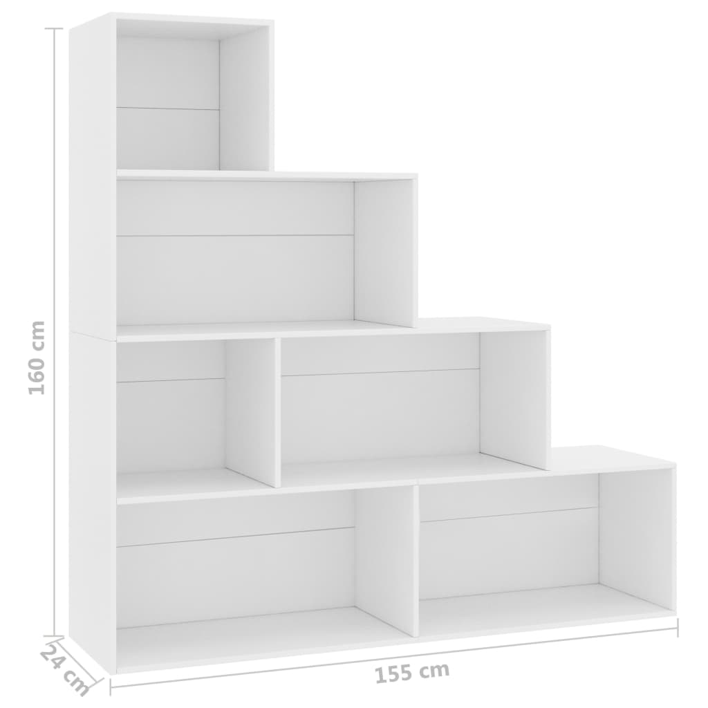 vidaXL Libreria/Divisorio Bianco 155x24x160 cm in Legno Multistrato