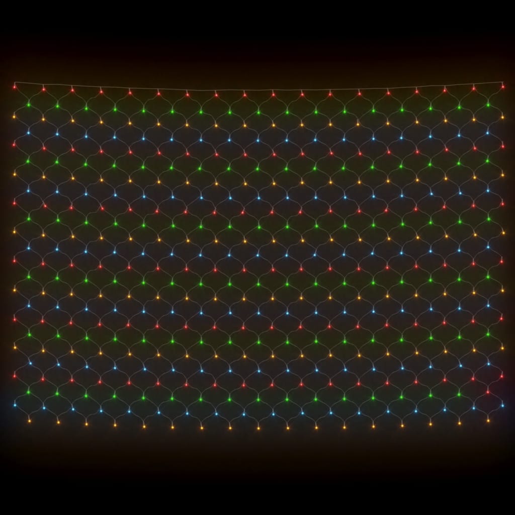 vidaXL Luci di Natale Rete Colorate 3x2m 204 LED Interni Esterni