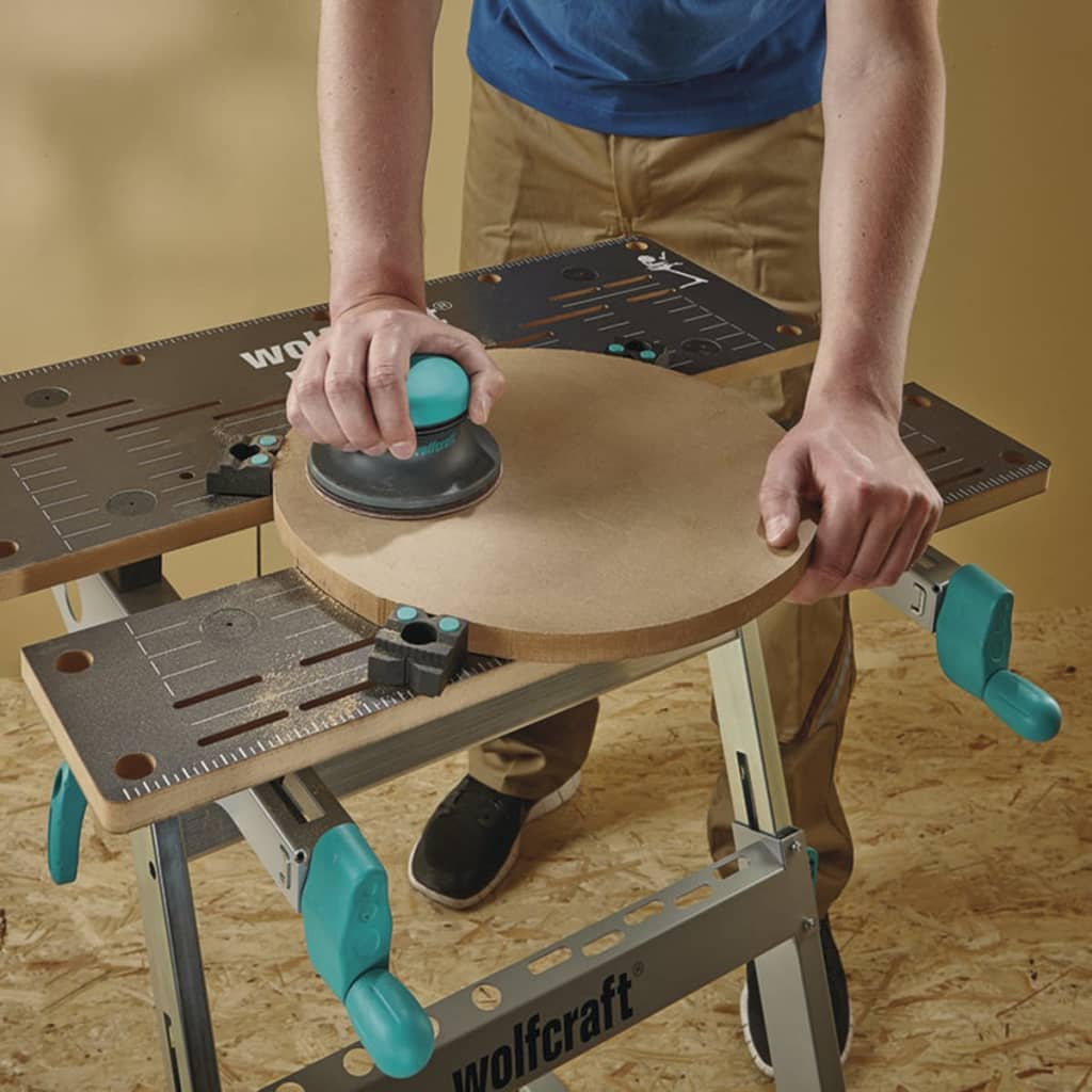 Banco Morsa Da Lavoro Wolfcraft MASTER 200 - Piano Divisibile, Portatile, Made In Europe, Carico 180kg - Foto 12