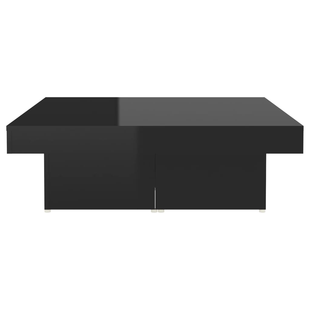 vidaXL Tavolino da Salotto Nero Lucido 90x90x28 cm Legno Multistrato