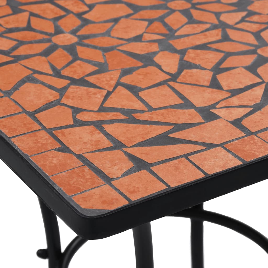 vidaXL Tavolino da Bistrot con Mosaico Terracotta 60 cm in Ceramica