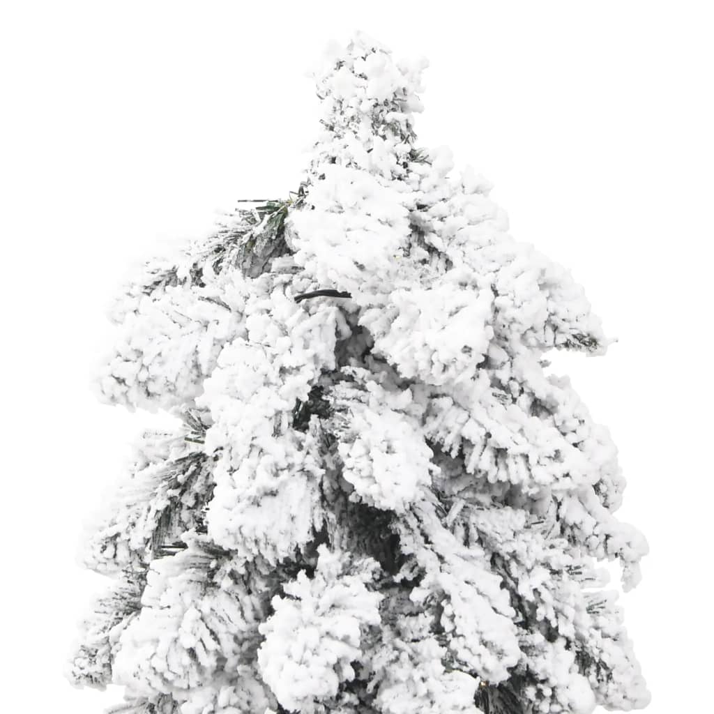 vidaXL Albero di Natale Artificiale con 100 LED e Neve Floccata 180 cm