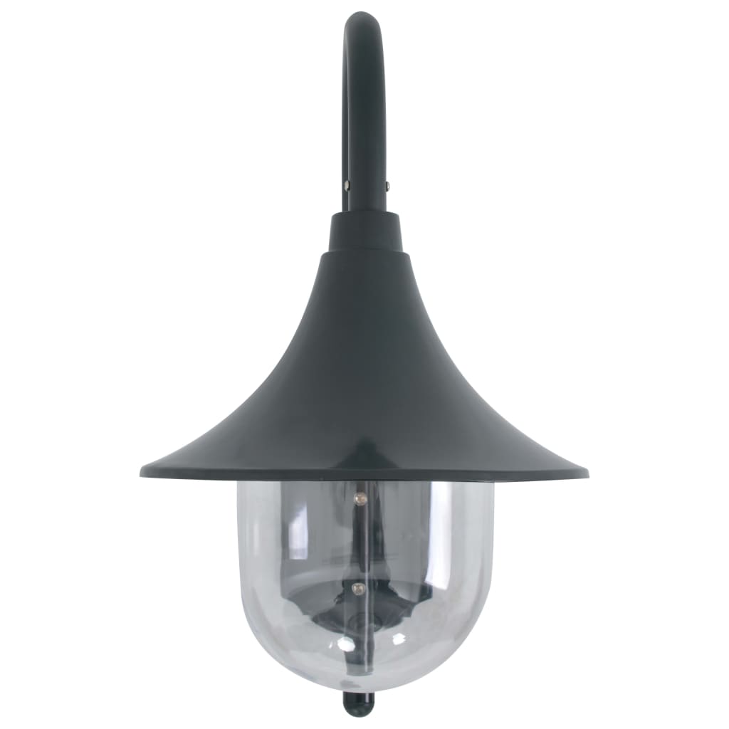 vidaXL Lampada da Parete da Giardino E27 42 cm Alluminio Verde Scuro