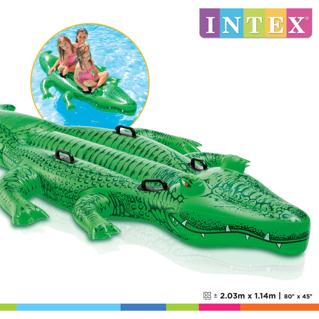 Intex Alligatore Gigante Cavalcabile 203x114 cm