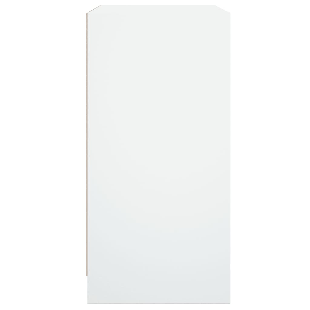 vidaXL Mobile con Ante in Vetro Bianco 68x37x75,5 cm