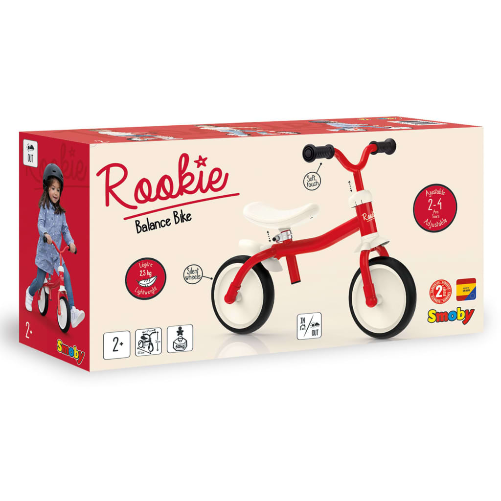 Smoby Bicicletta Senza Pedali Rookie Rossa