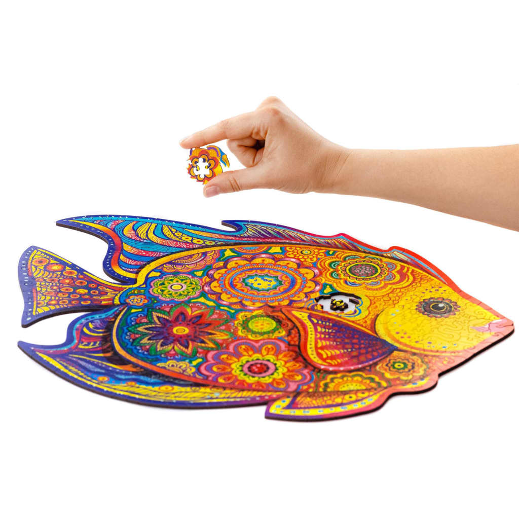 UNIDRAGON Puzzle in Legno 331 pz Shining Fish King Size 40x31 cm