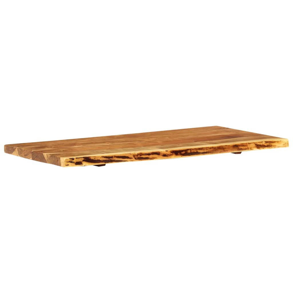 vidaXL Piano per Lavabo Bagno in Massello di Acacia 114x52x4 cm