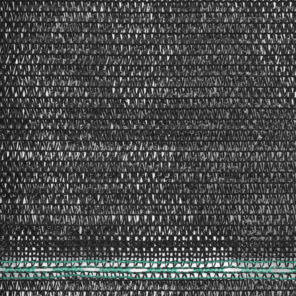 vidaXL Schermo di Recinzione per Campo da Tennis in HDPE 2x50 m Nero